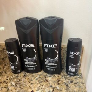 NWT Axe Black Body Wash and Spray Deodorant Set